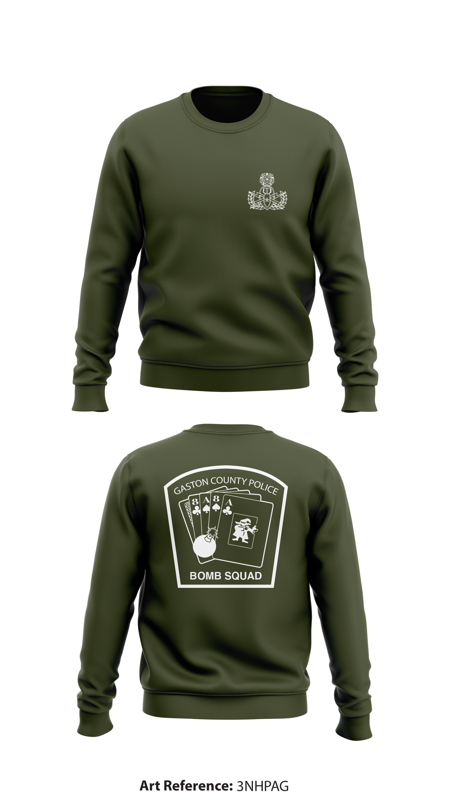 Gaston County Police Bomb Squad Store 1 Core Men's Crewneck Performance Sweatshirt - 3NhpaG