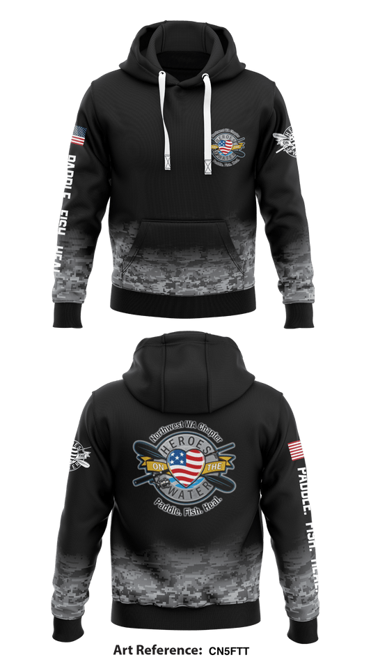 Heroes On the Water Northwest WA Chapter Store 1  Core Men's Hooded Performance Sweatshirt - Cn5fTt