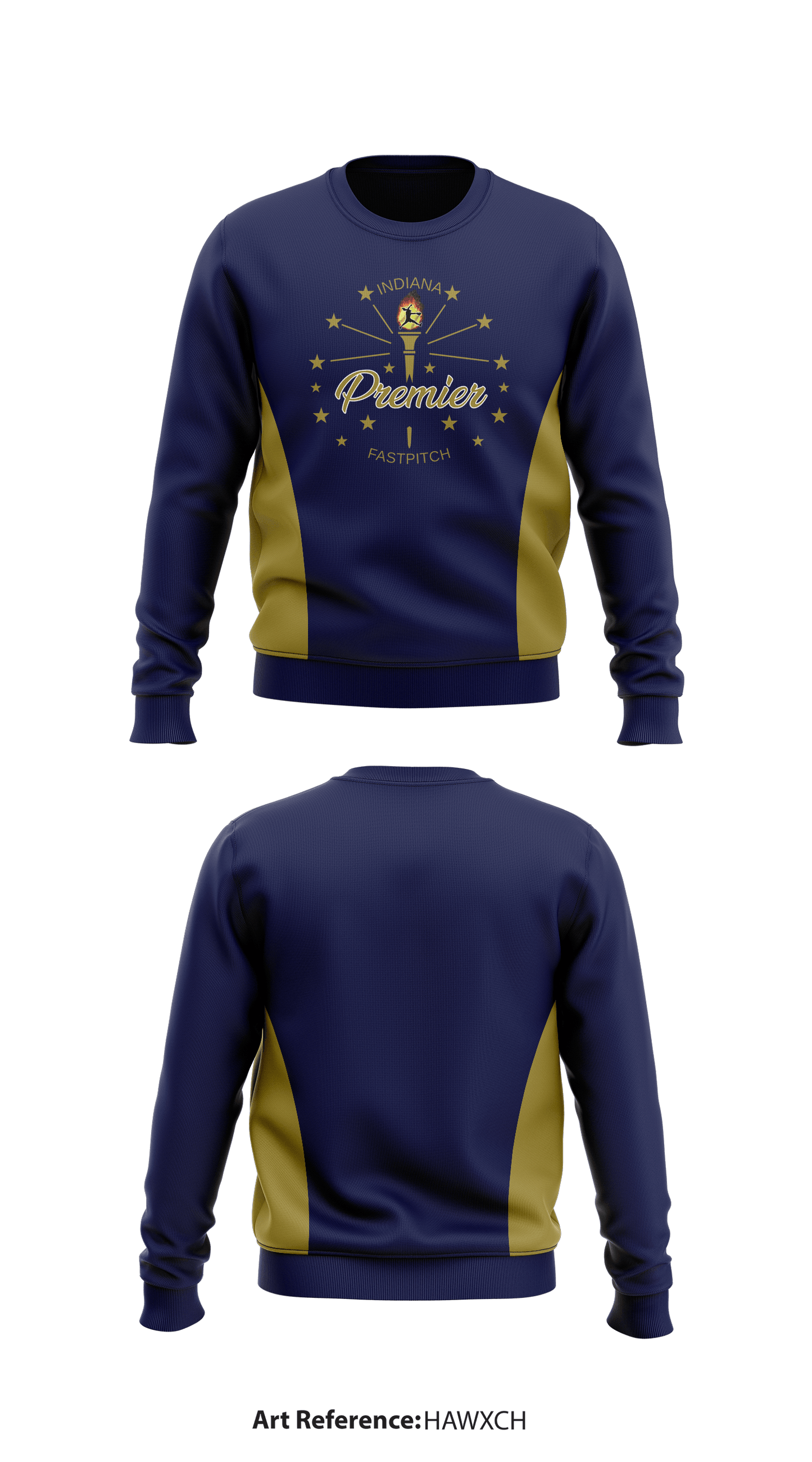 IndianaPremier Fastpitch Store 1 Core Men's Crewneck Performance Sweatshirt - hawxCh