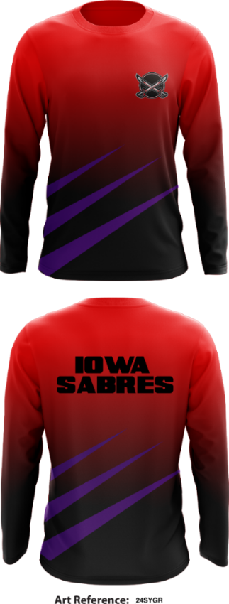 Iowa Sabers Core Men's LS Performance Tee - 24SYgr