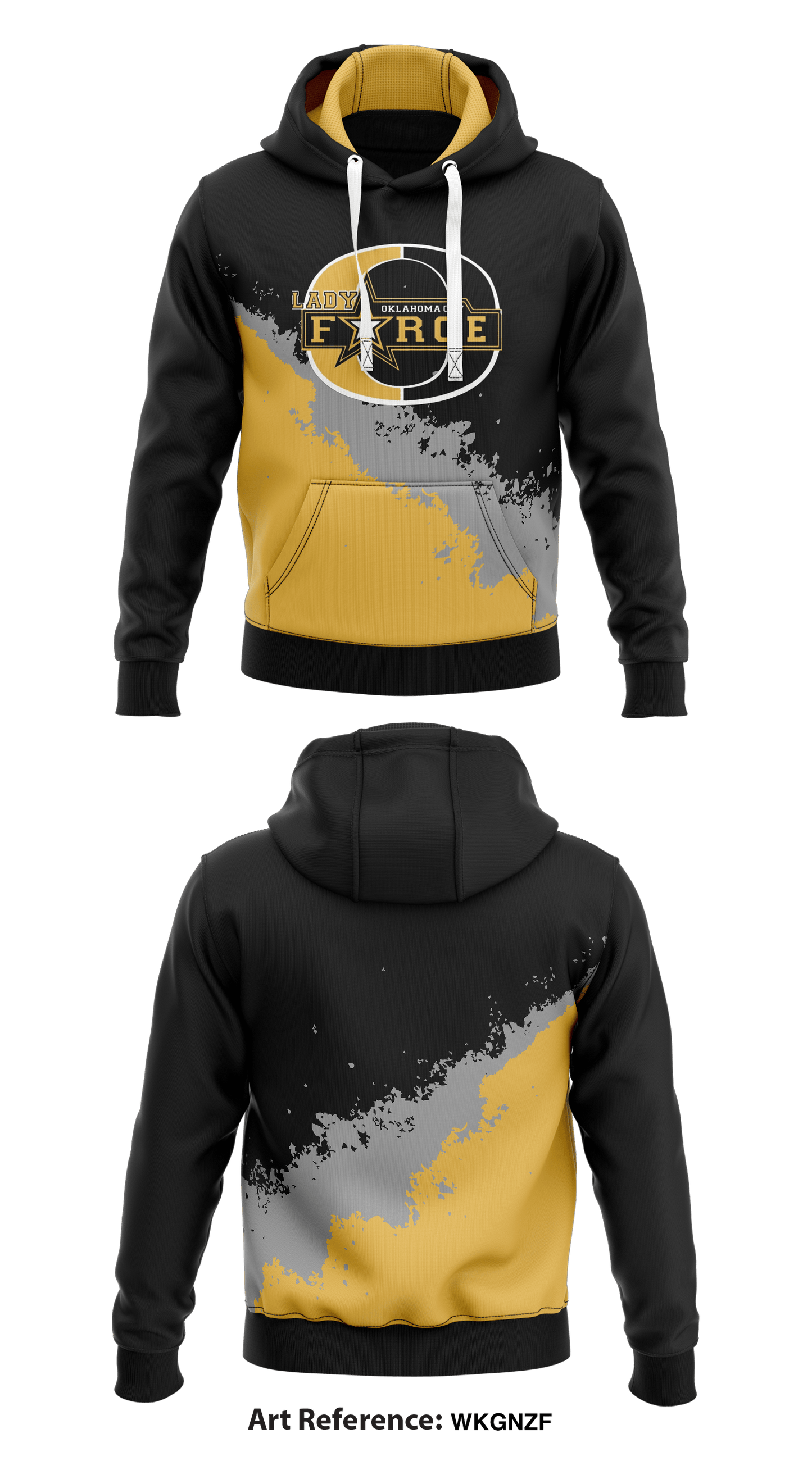 Lady Force female tackle football  Core Men's Hooded Performance Sweatshirt - wKGnzf