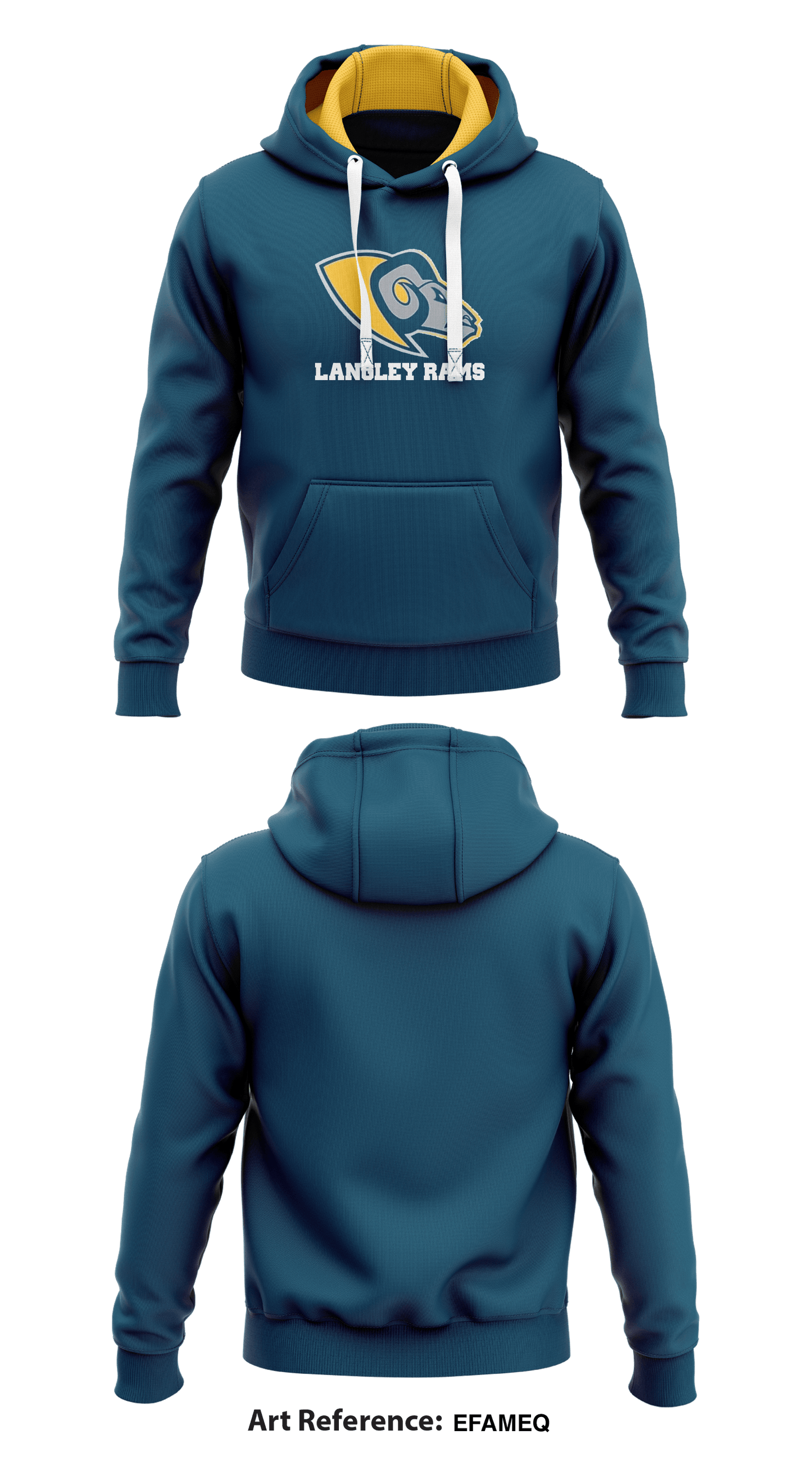 Langley rams Store 1  Core Men's Hooded Performance Sweatshirt - eFaMeq
