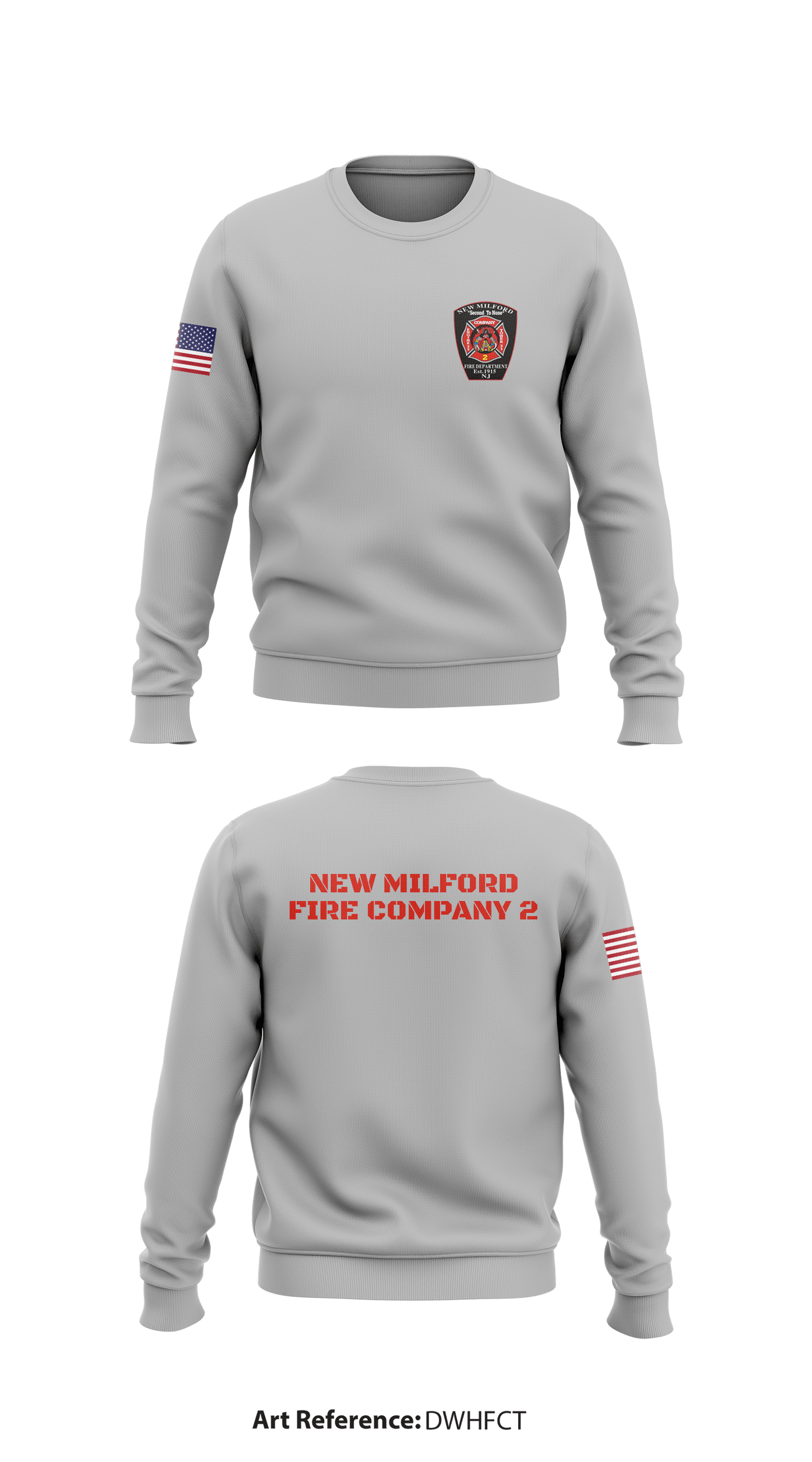New Milford Fire Company 2 Core Men's Crewneck Performance Sweatshirt - dWHfCT