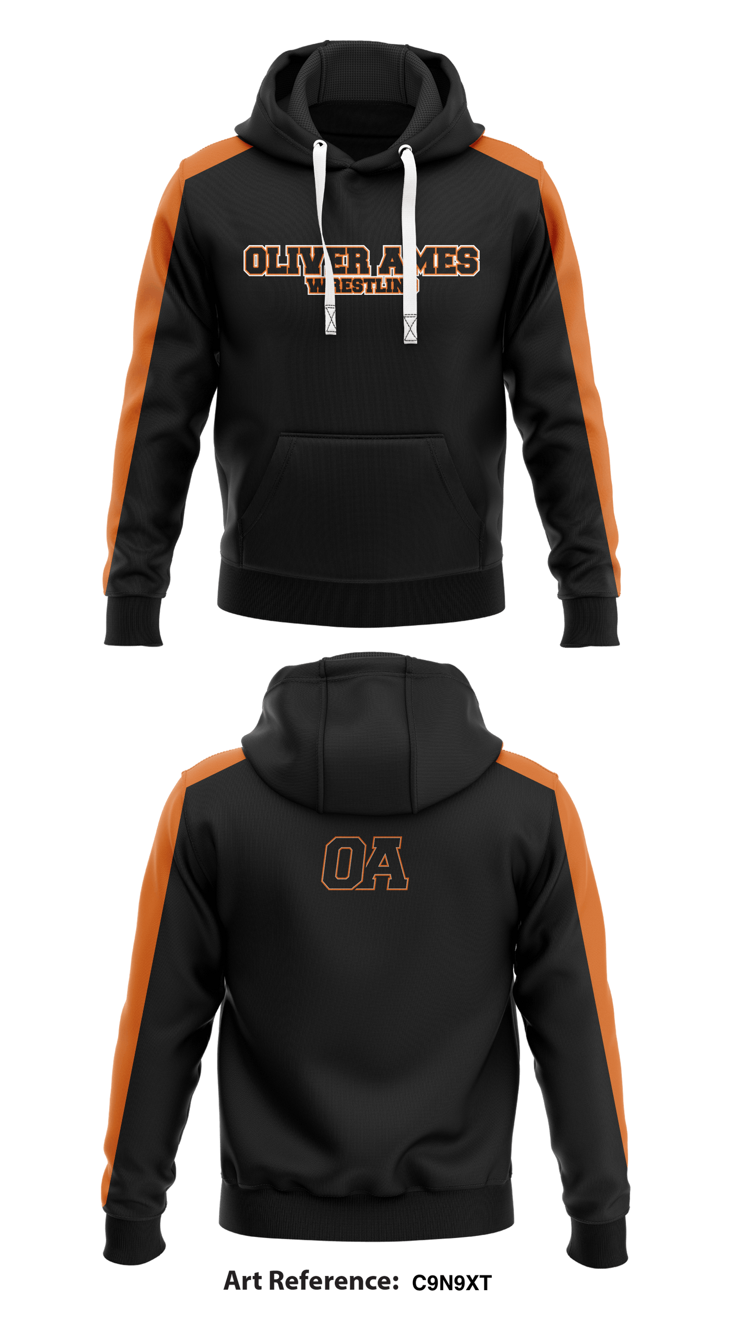 Oliver Ames Tigers1  Core Men's Hooded Performance Sweatshirt - c9N9xT