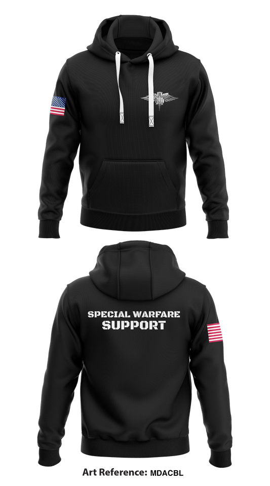 SPECIAL WARFARE SUPPORT  Core Men's Hooded Performance Sweatshirt - mDaCbL