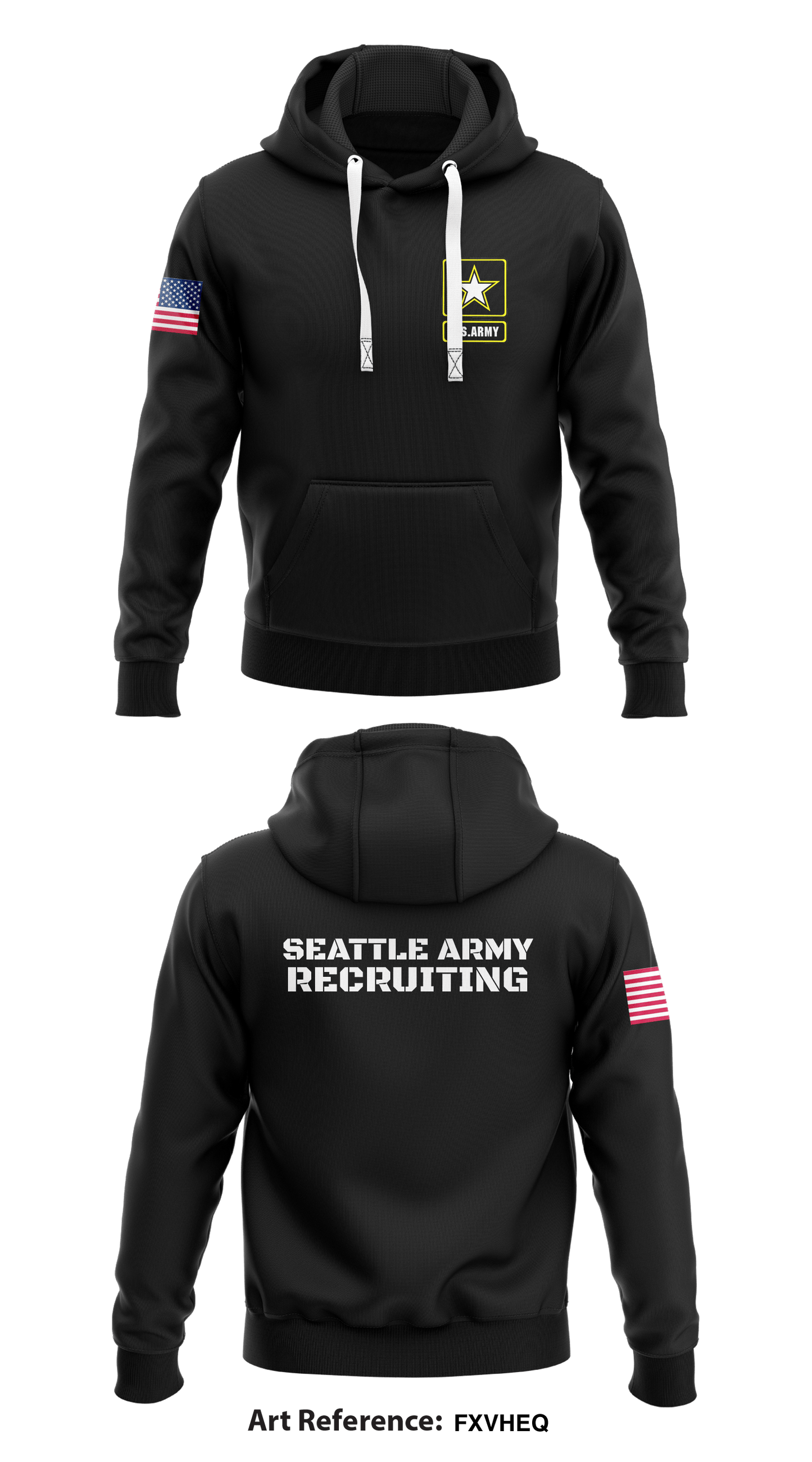 Seattle Army Recruiting  Core Men's Hooded Performance Sweatshirt - FXvheQ