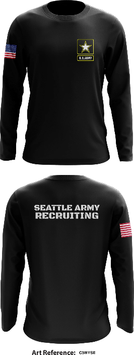 Seattle Army Recruiting Core Men's LS Performance Tee - C3mysE