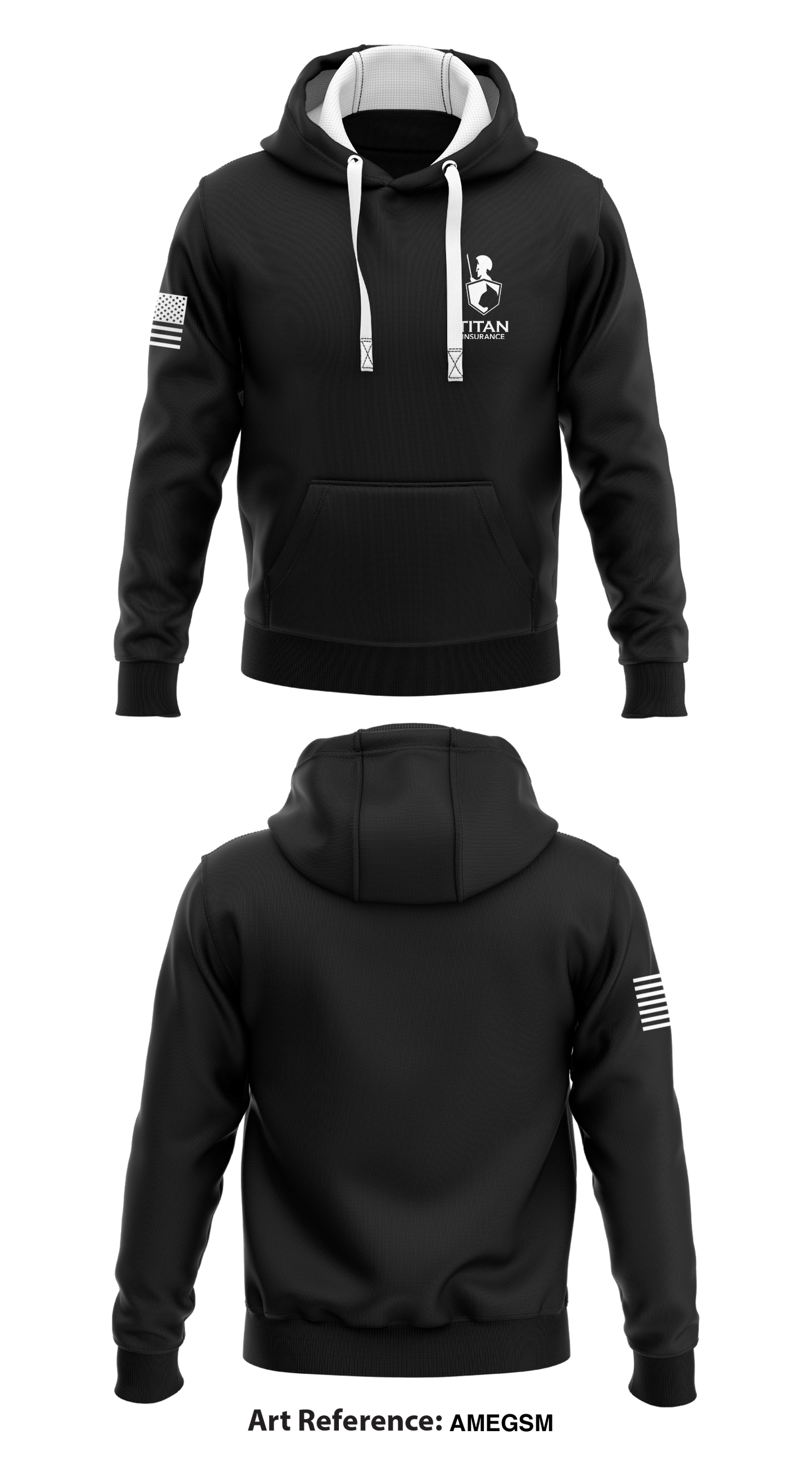 Titan Insurance1  Core Men's Hooded Performance Sweatshirt - AMEgsM