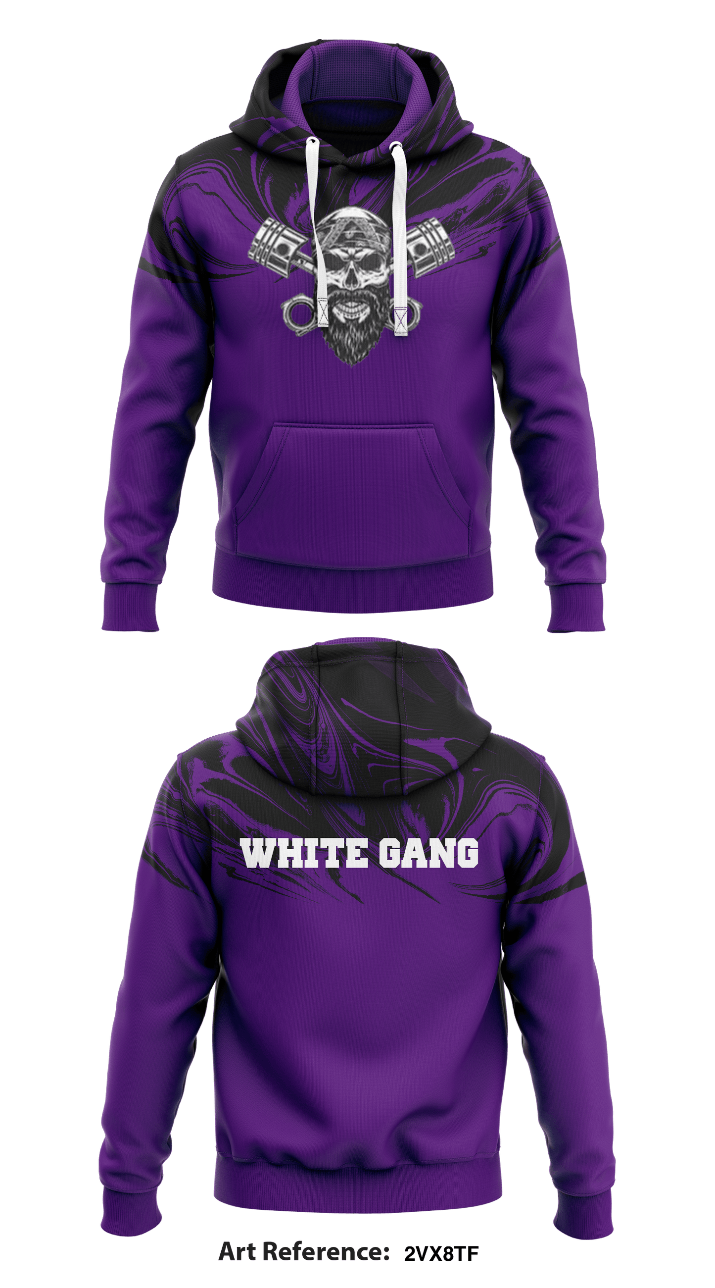 White Gang  Core Men's Hooded Performance Sweatshirt - 2VX8Tf