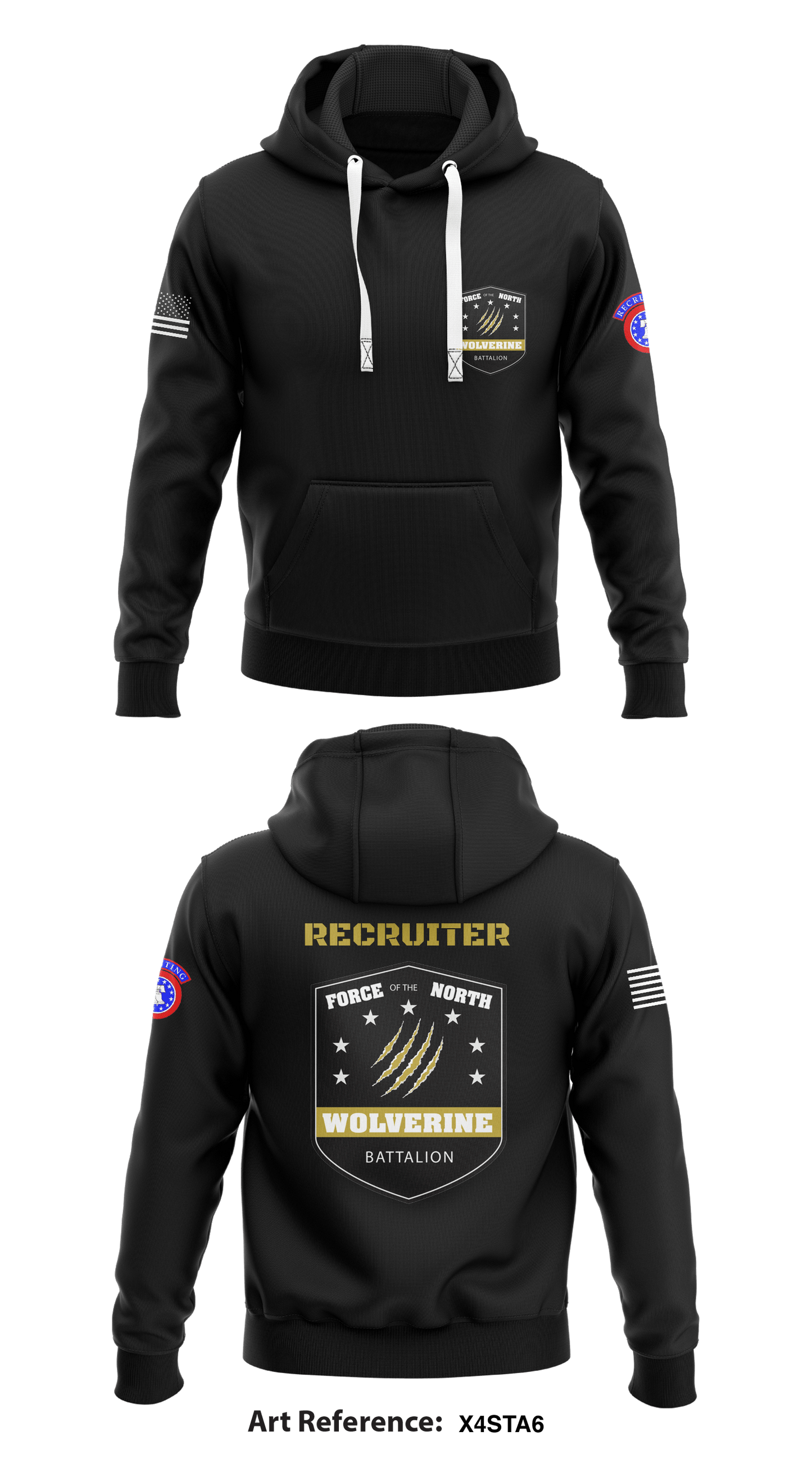 Wolverine Recruiting Battalion Store 1  Core Men's Hooded Performance Sweatshirt - x4STA6