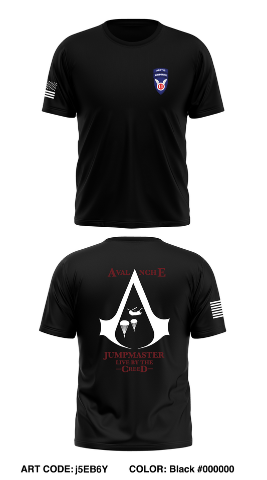 Avalanche Company, 725TH BSB, 2/11 ABN Div Core Men's SS Performance Tee - j5EB6Y